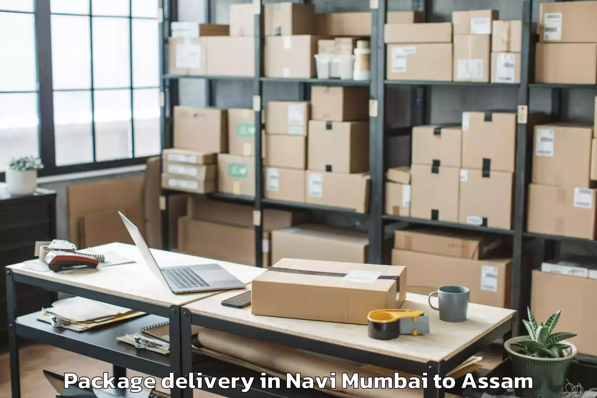 Book Your Navi Mumbai to Lilabari Airport Ixi Package Delivery Today